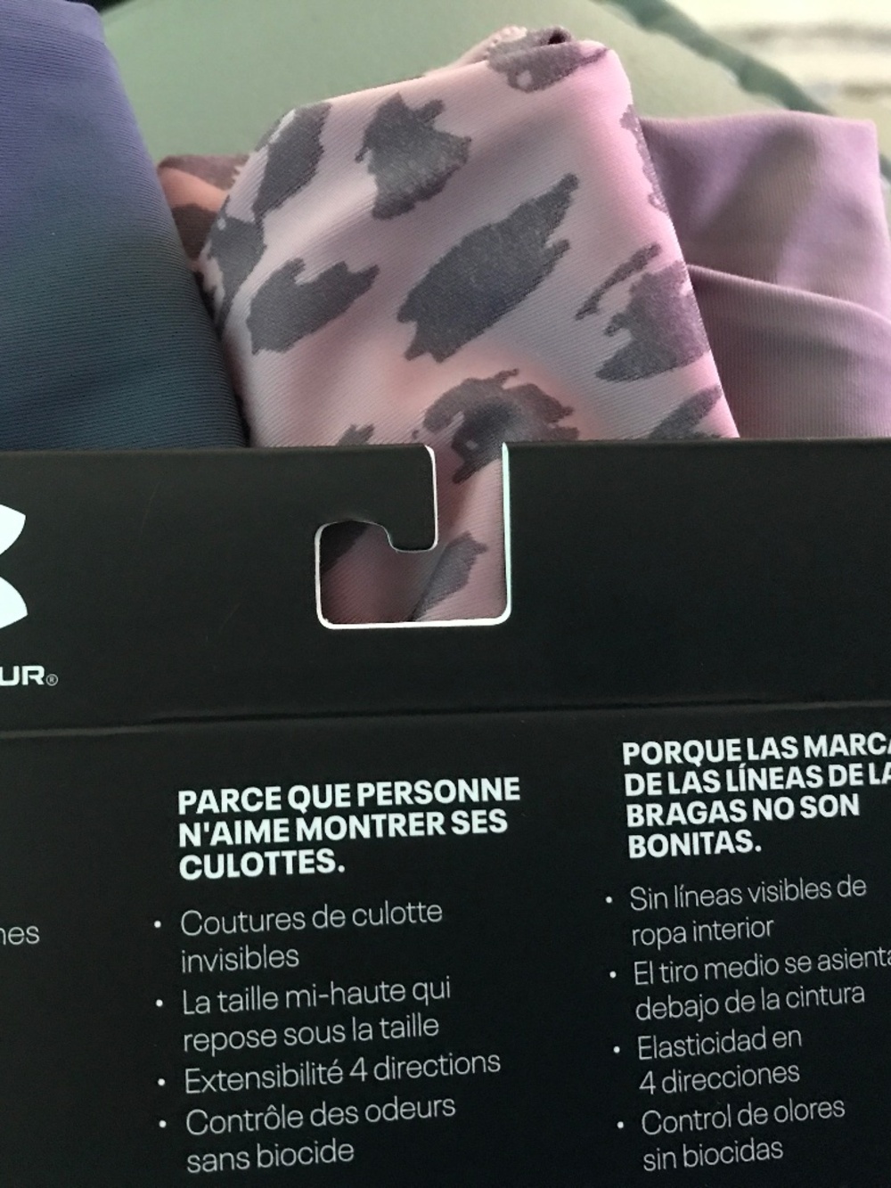 UA no show hipster 3 pack, NWT, M